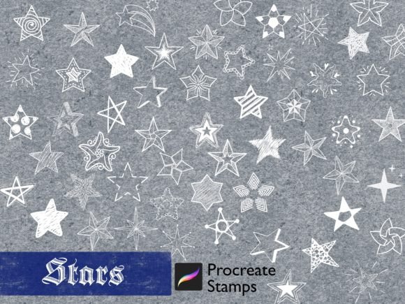 Download Procreate Stars Stamp Celestial Brushes - Procreate stars Collection