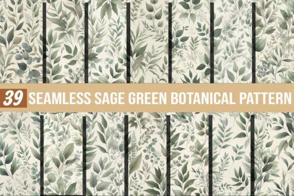 Download Sage Green Botanical Pattern - Botanical pattern Collection