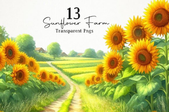 Download Cute Sunflower Farm PNG Clipart - Sunflower Collection